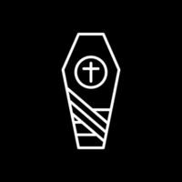 Coffin Line Inverted Icon Design vector