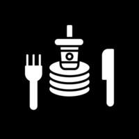 Tableware Glyph Inverted Icon Design vector