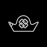 Pirate Hat Line Inverted Icon Design vector