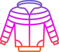 Jacket Line Gradient Icon Design vector