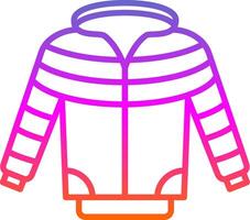 chaqueta línea degradado icono diseño vector