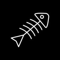 Rotten Fish Line Inverted Icon Design vector