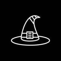 Witch Hat Line Inverted Icon Design vector