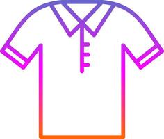 polo camisa línea degradado icono diseño vector