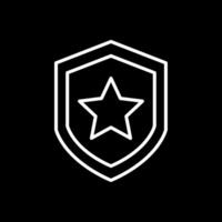 Shield Line Inverted Icon Design vector