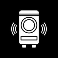 Woofer Glyph Inverted Icon Design vector