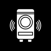 Woofer Glyph Inverted Icon Design vector