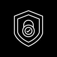 Security Check Line Inverted Icon Design vector