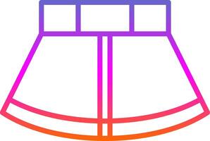 Skirt Line Gradient Icon Design vector
