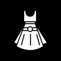 Dress Glyph Inverted Icon Design vector