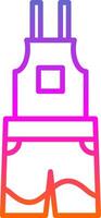 Dungarees Line Gradient Icon Design vector