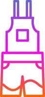 Dungarees Line Gradient Icon Design vector