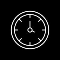 Clock Line Inverted Icon Design vector