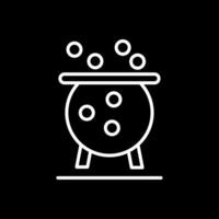 Cauldron Line Inverted Icon Design vector