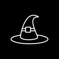 Witch Hat Line Inverted Icon Design vector