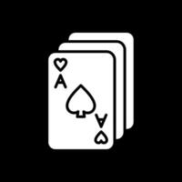 Card Game Glyph Inverted Icon Design vector