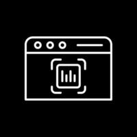 Web page Scan Line Inverted Icon Design vector