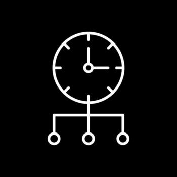 Time Optimization Line Inverted Icon Design vector
