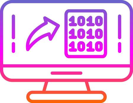 documento línea degradado icono diseño vector