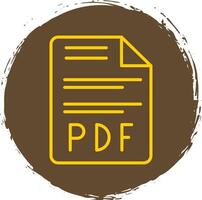 pdf línea degradado icono diseño vector