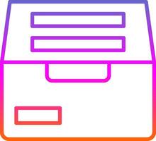 Archive Line Gradient Icon Design vector