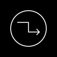 Zigzag Arrow Line Inverted Icon Design vector