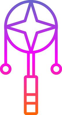 Spin Drum Line Gradient Icon Design
