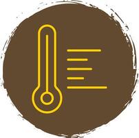 temperatura caliente línea degradado icono diseño vector