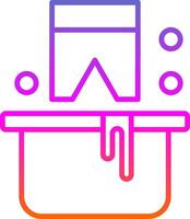 Washing Clothes Line Gradient Icon Design vector
