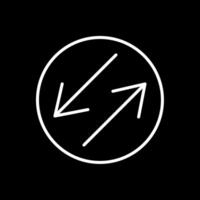 Swap Line Inverted Icon Design vector