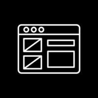 Wireframe Line Inverted Icon Design vector