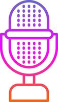 Microphone Line Gradient Icon Design vector