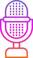 Microphone Line Gradient Icon Design vector