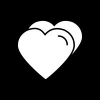 Heart Glyph Inverted Icon Design vector