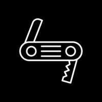 Swiss Army Knife Line Inverted Icon Design vector