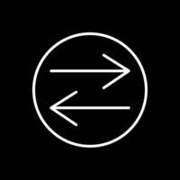 Swap Line Inverted Icon Design vector