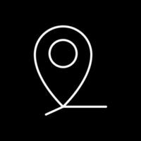 Location Line Inverted Icon Design vector