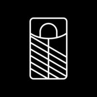 Sleeping Bag Line Inverted Icon Design vector