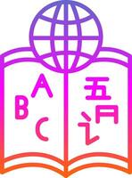 Linguistics Line Gradient Icon Design vector