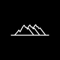 Mountain Line Inverted Icon Design vector