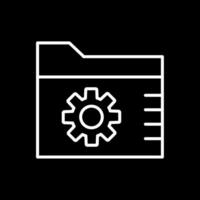 Folder Line Inverted Icon Design vector