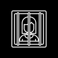 Prisoner Line Inverted Icon Design vector