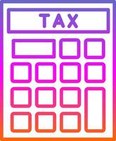 Tax Calculator Line Gradient Icon Design vector