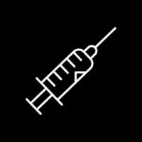 Syringe Line Inverted Icon Design vector