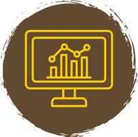 Statistics Line Gradient Icon Design vector