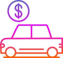 Auto Loan Line Gradient Icon Design vector