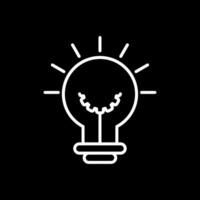 Bulb Line Inverted Icon Design vector