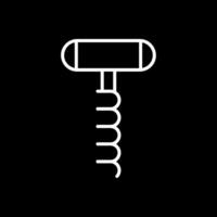 Corkscrew Line Inverted Icon Design vector