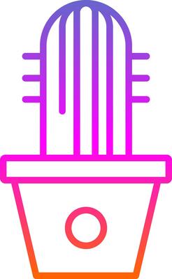 Succulent Line Gradient Icon Design
