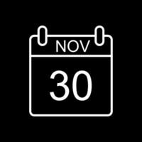 November Line Inverted Icon Design vector